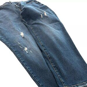 Style & Co. Curvy Skinny Leg Distressed Cropped Jean plus size 2…